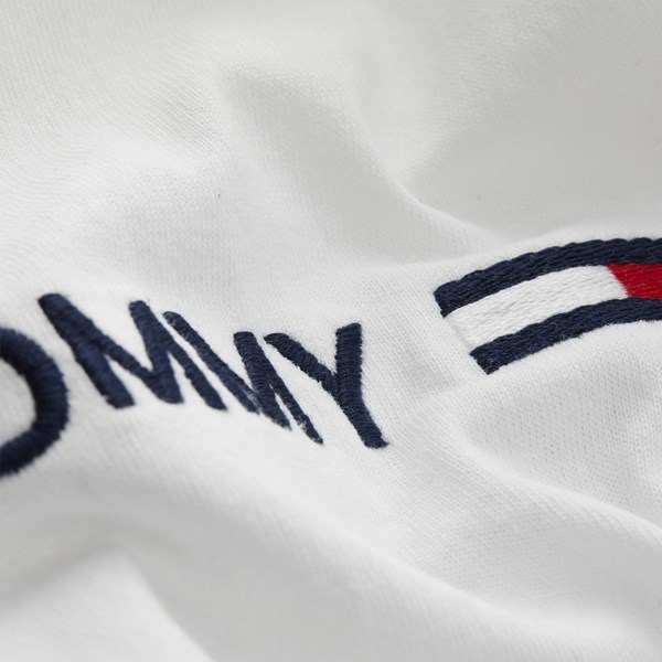 TOMMY JEANS SMALL TEXT TEE CLASSIC WHITE 